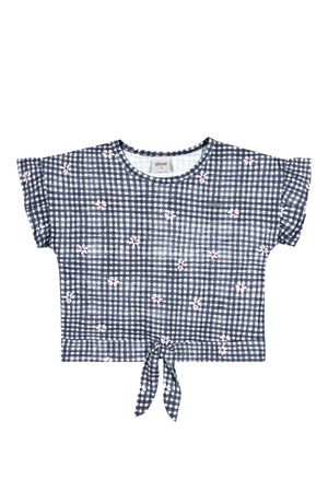 Blusa Infantil Menina Xadrez Elian Azul