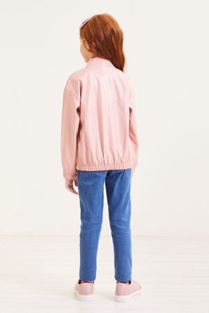 Calça Infantil Menina em Moletom Jeans Colorittá Azul