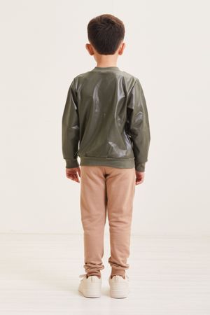 Calça Bebê Menino com Bolsos Colorittá Marrom Claro