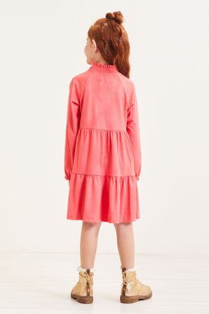 Vestido Infantil Menina Gola Alta Colorittá Rosa