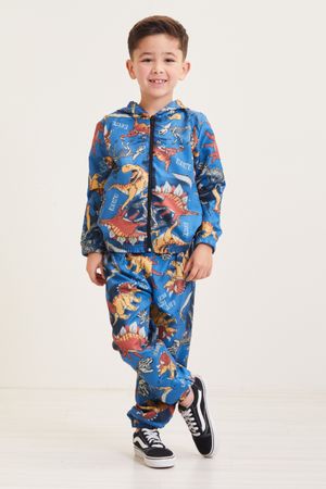 Conjunto Infantil Menino Fun Tactel Dinossauro Elian Azul