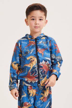 Conjunto Infantil Menino Fun Tactel Dinossauro Elian Azul