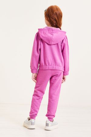 Calça Infantil Menina em Moletom com Lurex Elian Roxo