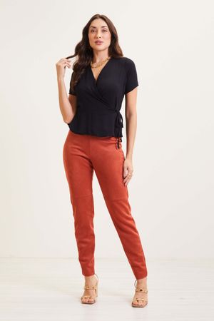 Blusa Feminina Transpassada Marialícia Preto