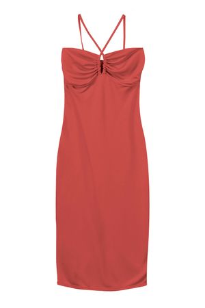 Vestido Feminino Elegante Decotado Marialícia Vermelho