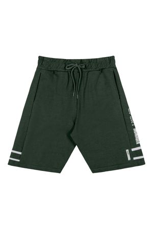 Bermuda Juvenil Masculina Moletom com Cordão Beats Verde