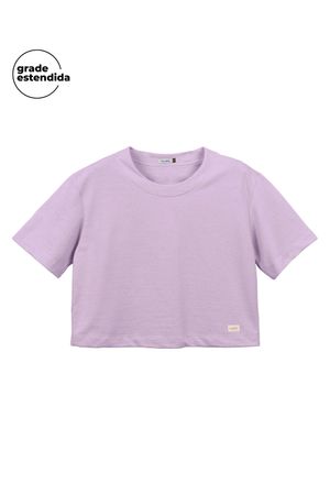 Blusa Feminina Cropped Moletinho Comfy Marialícia Roxo