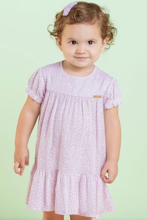 Vestido Bebê Menina com Babado Colorittá Roxo