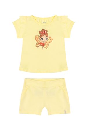 Conjunto Bebê Menina Fadinha Elian Amarelo