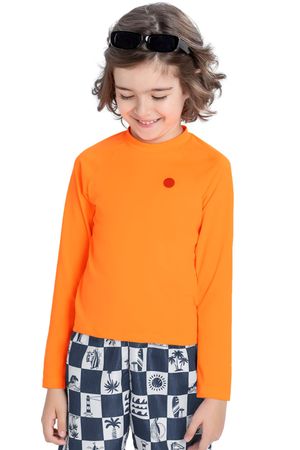 Blusa Infantil Unissex Moda Praia Elian Laranja