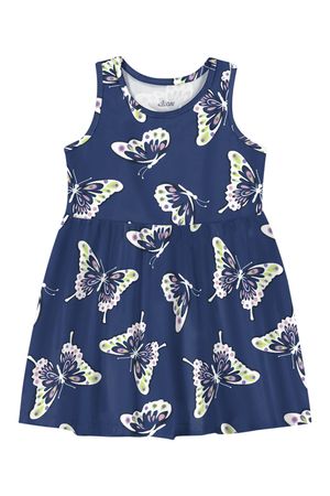 Vestido Infantil Menina Estampado Básico Elian Azul
