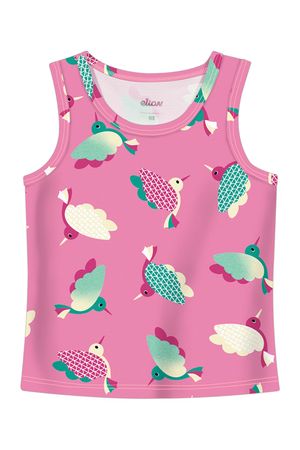 Regata Infantil Menina Estampada Elian Rosa