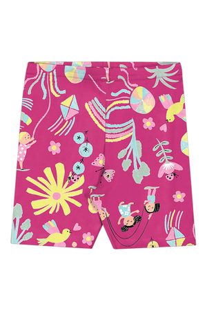 Ciclista Infantil Menina Estampada Elian Rosa