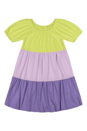 Vestido Infantil Menina Colorido Elian Verde