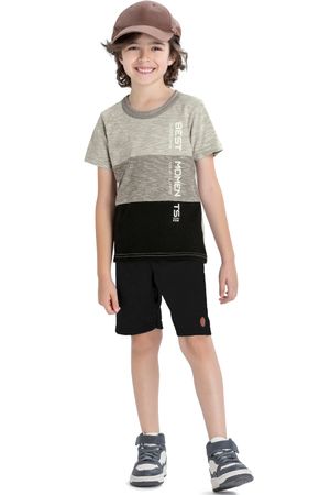 Conjunto Infantil Menino Melhores Momentos Elian Preto