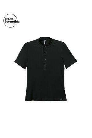 Blusa Feminina Justa Botões Marialícia Preto