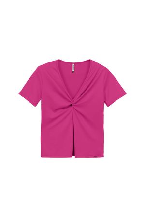 Blusa Feminina Creponada com Transpassado Marialícia Rosa