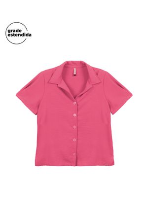 Camisa Feminina Elegante Marialícia Rosa