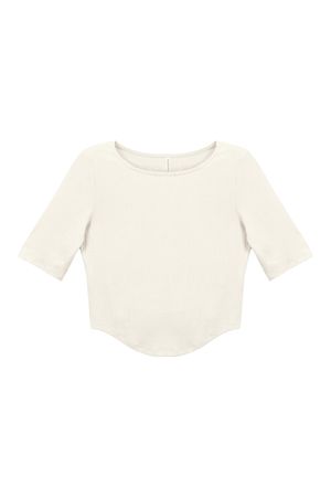 Blusa Feminina Cropped Comfy Marialícia Bege