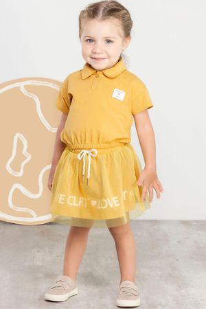 Conjunto Infantil Menina com Saia Colorittá Amarelo