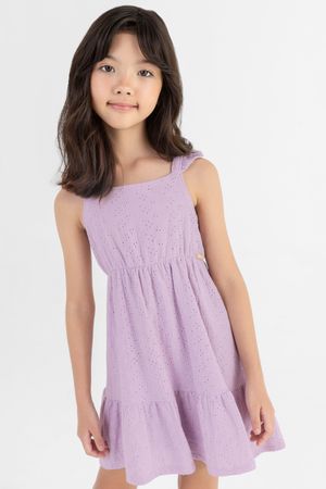 Vestido Infantil Menina em Laise Colorittá Roxo