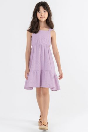Vestido Infantil Menina em Laise Colorittá Roxo
