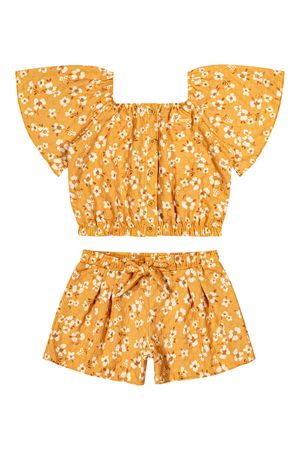 Conjunto Infantil Menina Florido Amarelo Colorittá