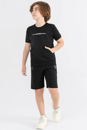 Conjunto Infantil Menino em Moletom Colorittá Preto