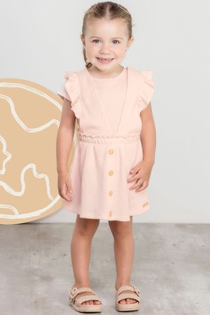 Vestido Infantil Menina com Recorte Colorittá Rosa