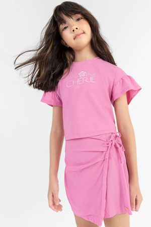 Conjunto Infantil Menina com Amarração Colorittá Rosa