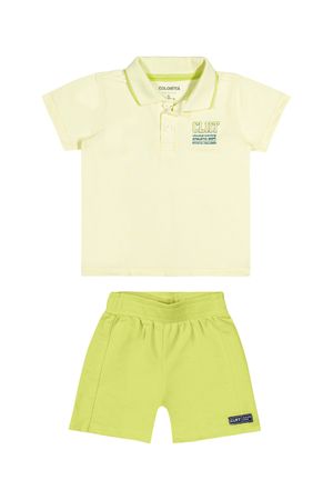 Conjunto Bebê Menino com Gola Polo Colorittá Verde