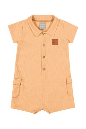Macacão Bebê Menino em Malha Colorittá Laranja