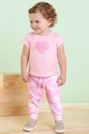 Conjunto Bebê Menina com Aplique Colorittá Rosa