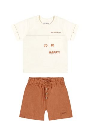Conjunto Bebê Menino com Bolsinho Colorittá Bege