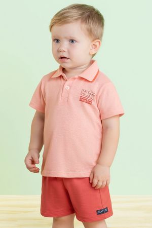 Conjunto Bebê Menino com Gola Colorittá Polo Vermelho