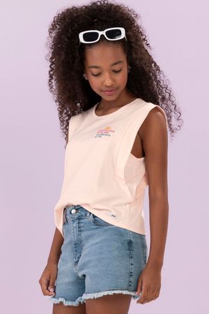 Shorts Juvenil Feminino Jeans Beats Azul