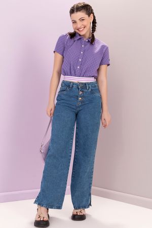Calça Juvenil Feminina Jeans Beats Azul