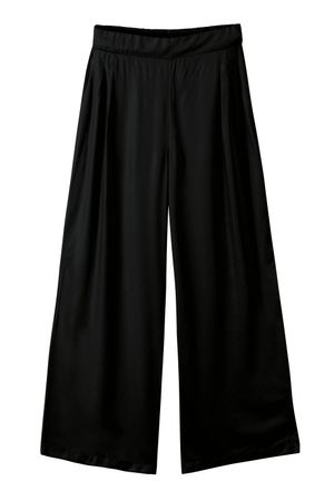 Calça Feminina Pantalona Texturizada Marialícia Preto