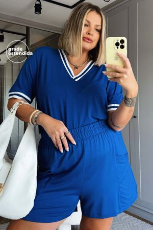 Shorts Feminino Despojado Marialícia Azul