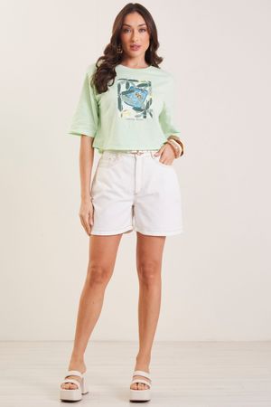 Blusa Feminina Estampas Diferenciadas Marialícia Verde Claro