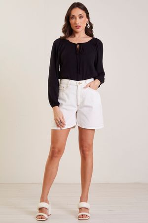 Blusa Feminina Ciganinha Marialícia  Preto