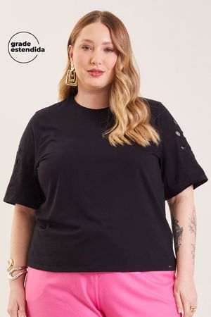 Blusa Feminina Delicada Marialícia Preto