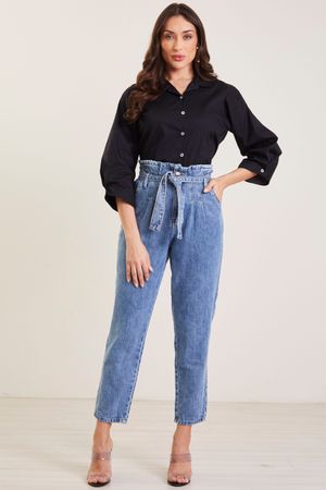 Camisa Feminina Social Marialícia Preto