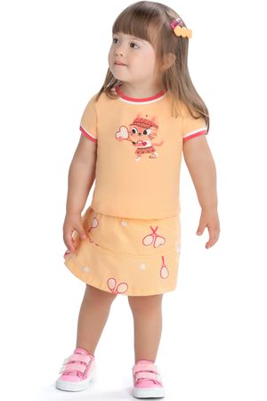 Conjunto Bebê Menina Momento Diversão Elian Laranja