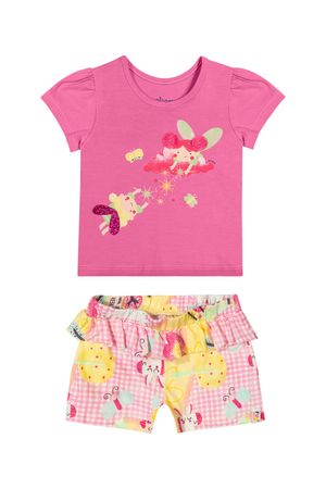 Conjunto Bebê Menina Momento Mágico Elian Rosa