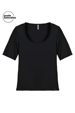 Blusa Feminina Básica Viscose Marialícia Preto