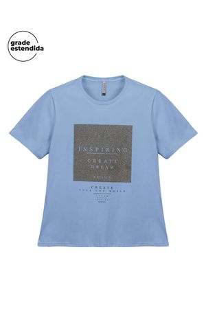 Blusa Feminina Estampa Inspiradora Marialícia Azul
