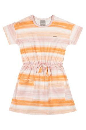 Vestido Infantil Menina com Laço Colorittá Laranja