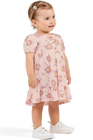 Vestido Bebê Menina Flores Delicadas Colorittá Rosa