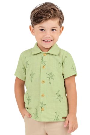 Camisa Infantil Menino Tropical Colorittá Verde